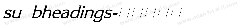 su bheadings字体转换